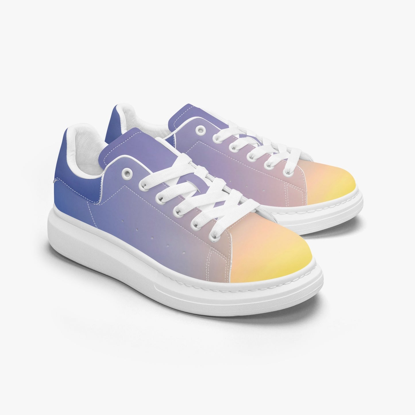 The morning light brings calm. SunWhys . Leather Oversized Sneakers - Tongue Printable