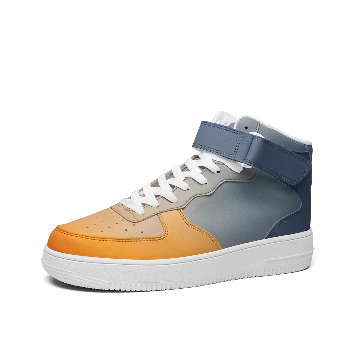 Morning peace envelops my spirit. SunWhys  Unisex high Top Leather Sneakers