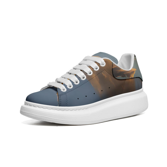 Waking up to peaceful tranquility. SunWhys  Unisex Non Slip Lace Up Faux Leather Sneakers