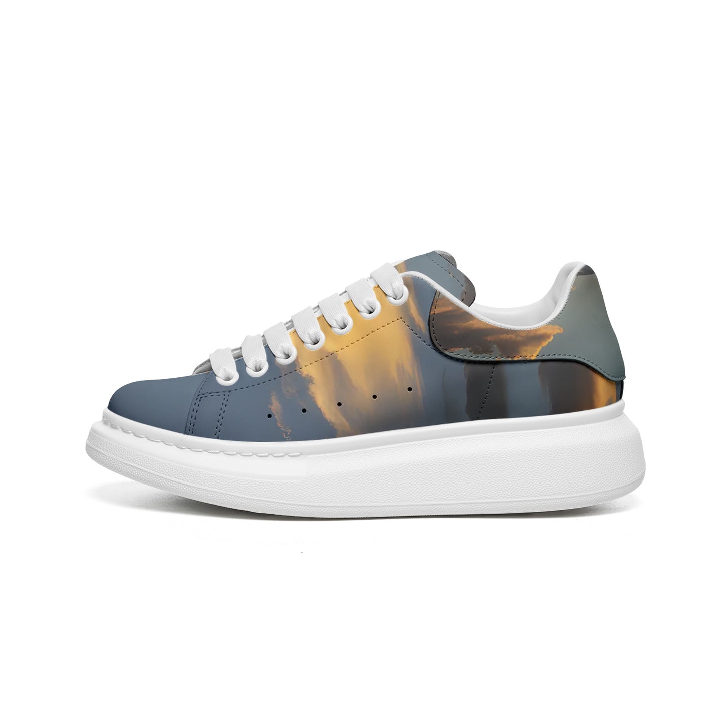 Waking up to peaceful tranquility. SunWhys  Unisex Non Slip Lace Up Faux Leather Sneakers