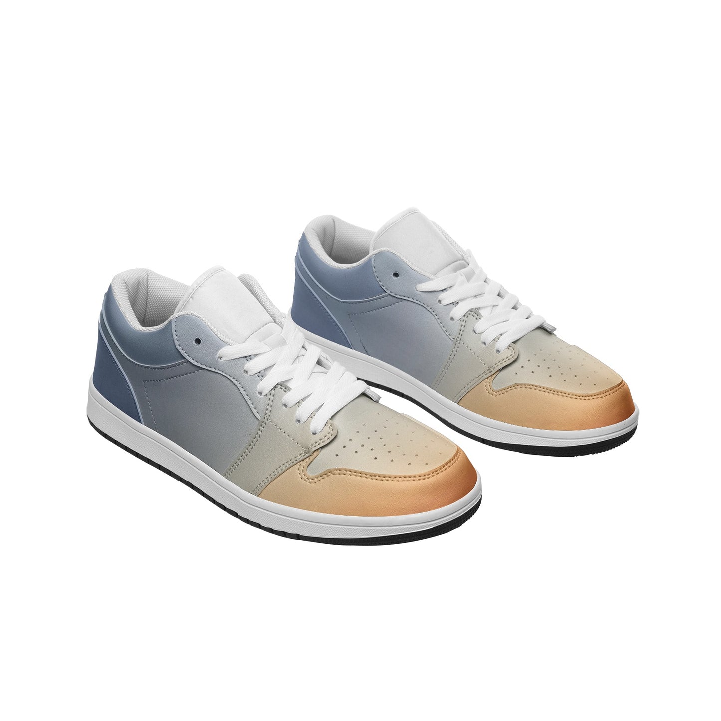 Dawn's arrival brings gentle peace. SunWhys  Unisex Low Top Leather Sneakers