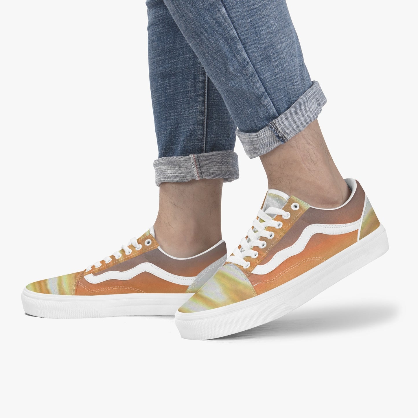 Finding joy in the sunlight. SunWhys  Trendy Low-Top Canvas Sneakers