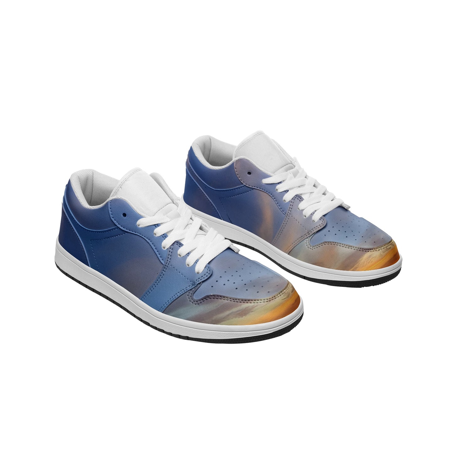 After the sunrises in my heart. SunWhys  Unisex Low Top Leather Sneakers