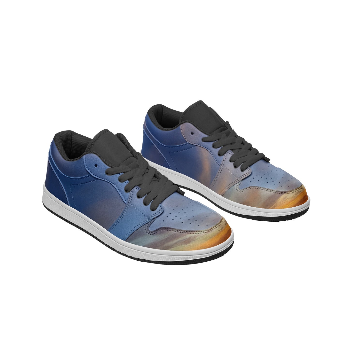 After the sunrises in my heart. SunWhys  Unisex Low Top Leather Sneakers