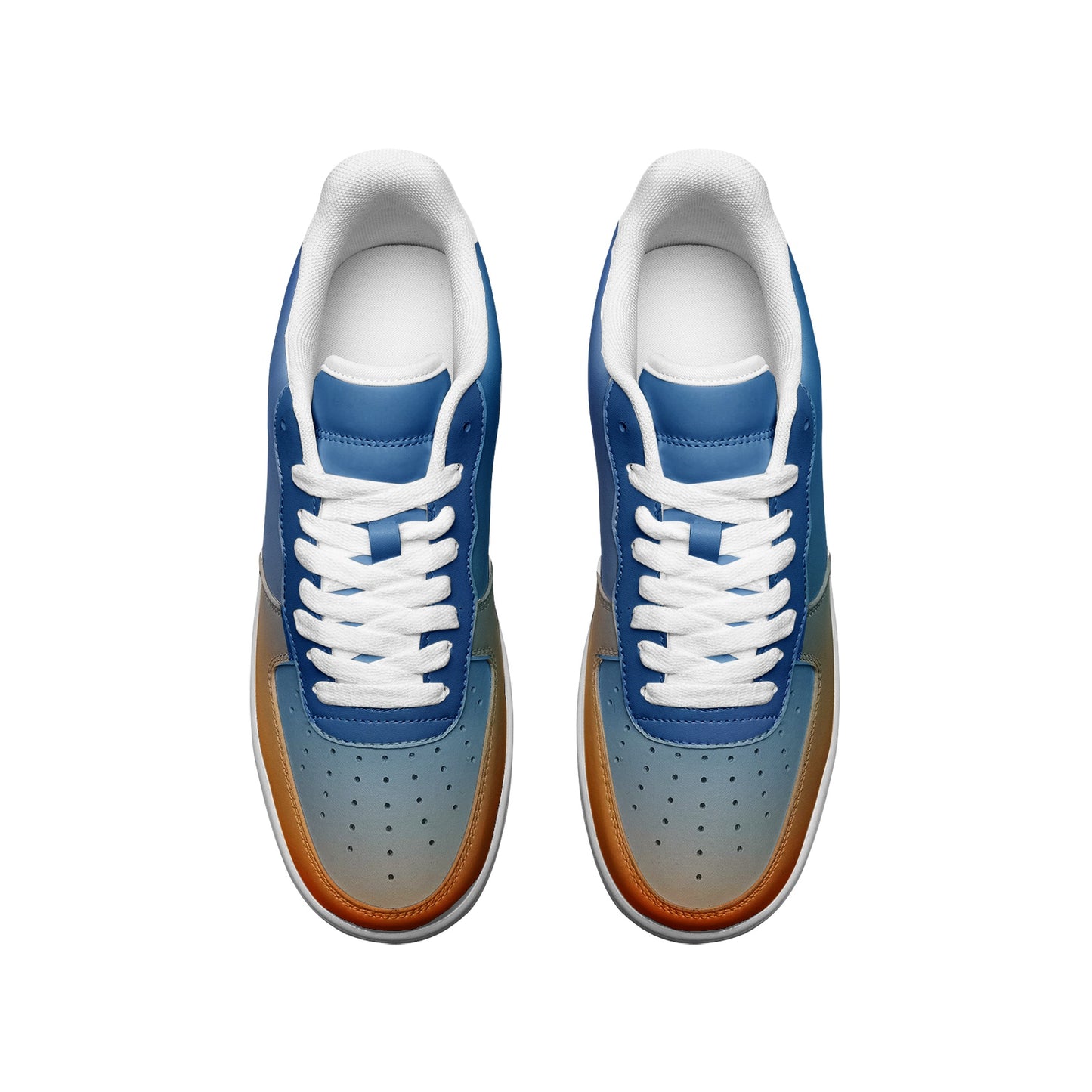 Morning stillness brings inner peace. SunWhys  Unisex Low Top Leather Sneakers