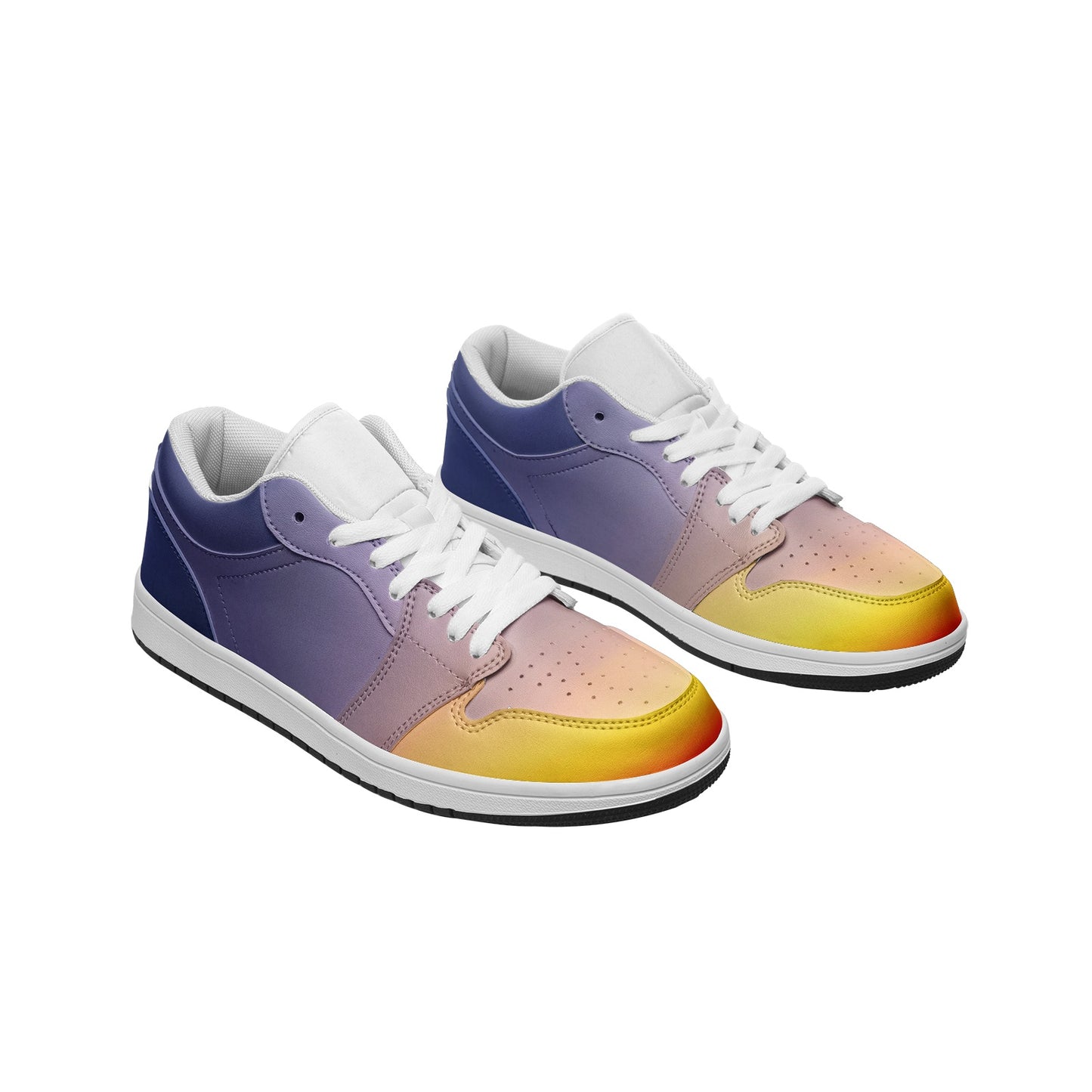 Morning serenity fills my heart. SunWhys  Unisex Low Top Leather Sneakers
