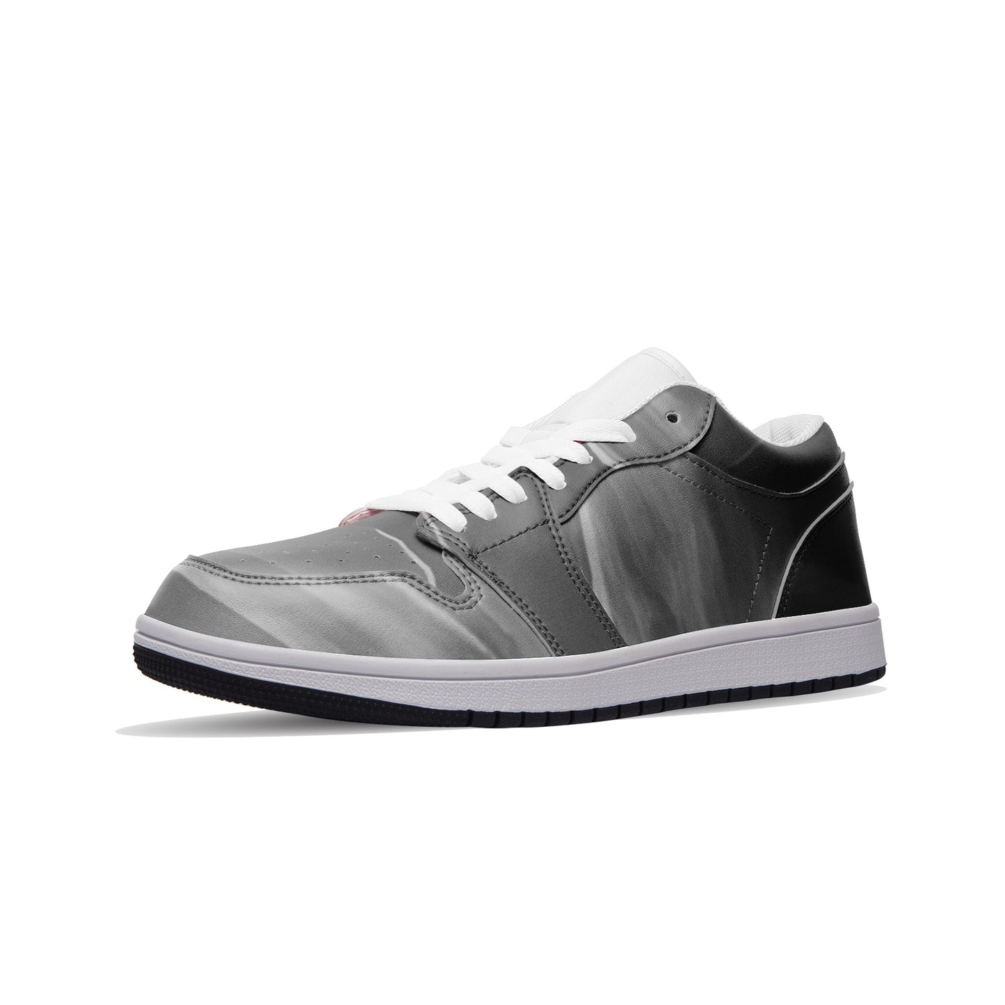 Night's darkness fades with the sunrise's arrival. SunWhys  Unisex Low Top Leather Sneakers