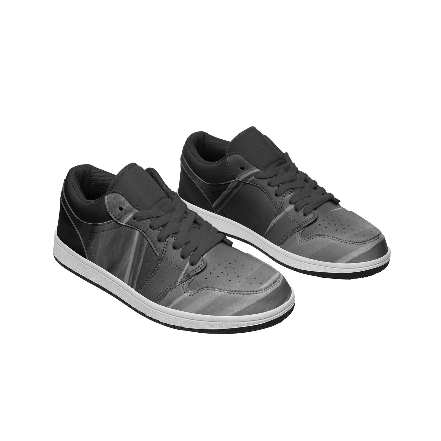 Night's darkness fades with the sunrise's arrival. SunWhys  Unisex Low Top Leather Sneakers