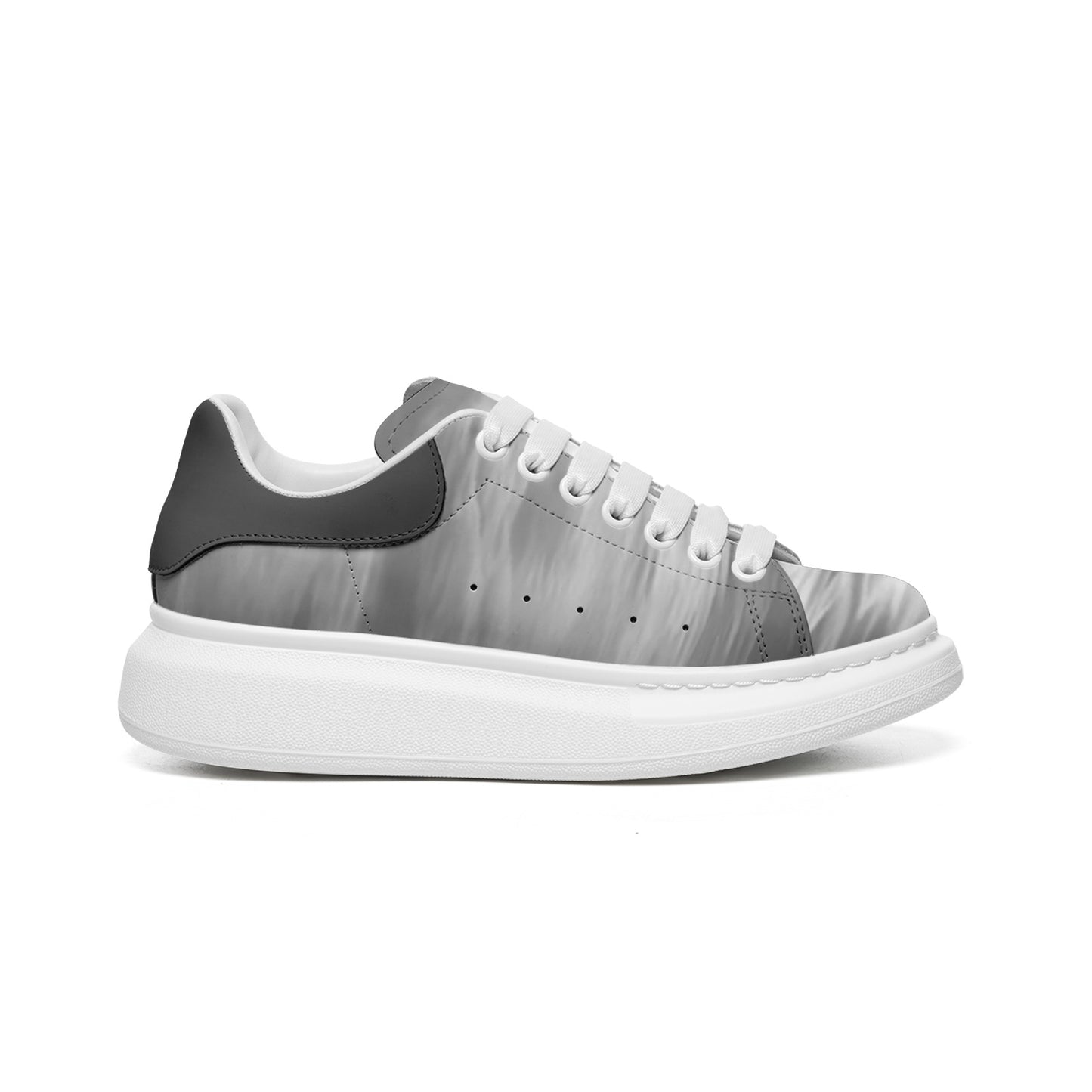 The world awakens with the rising sun. SunWhys  Unisex Non Slip Lace Up Faux Leather Sneakers