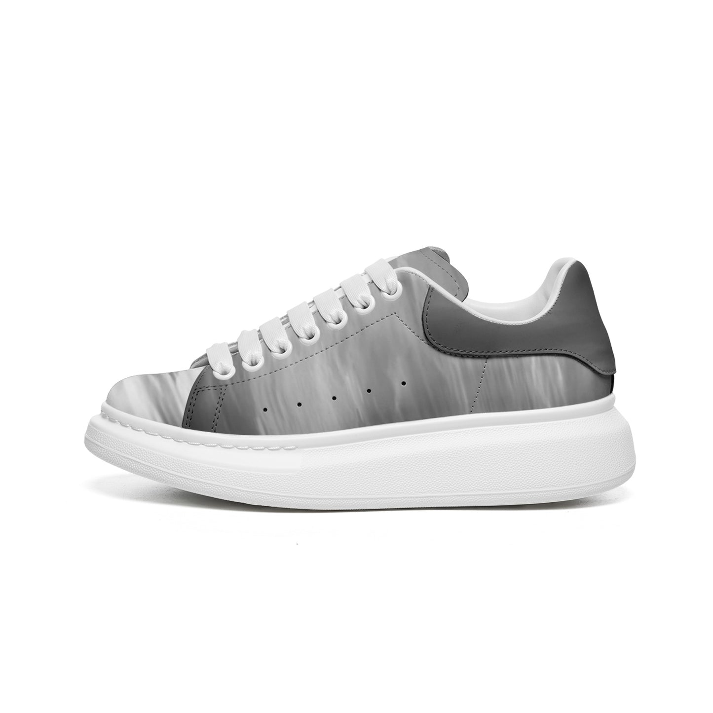 The world awakens with the rising sun. SunWhys  Unisex Non Slip Lace Up Faux Leather Sneakers