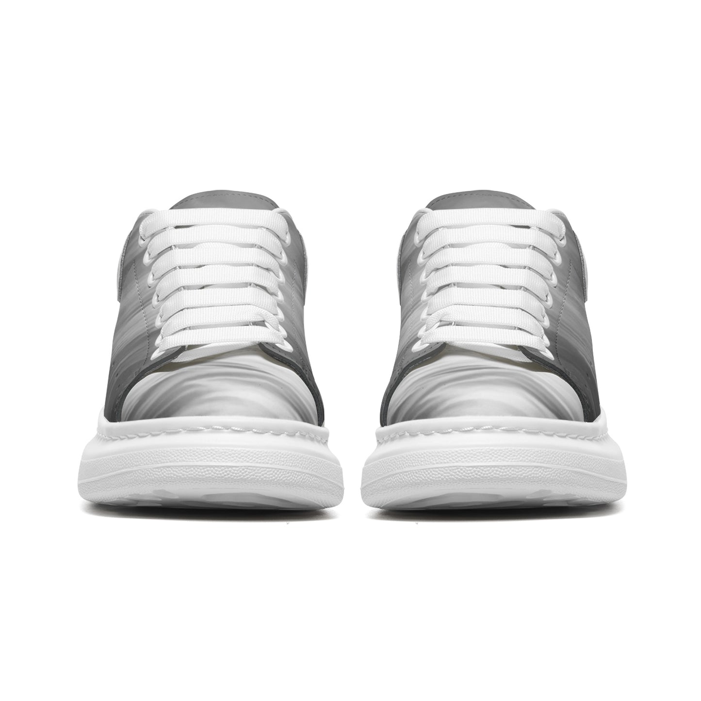 The world awakens with the rising sun. SunWhys  Unisex Non Slip Lace Up Faux Leather Sneakers