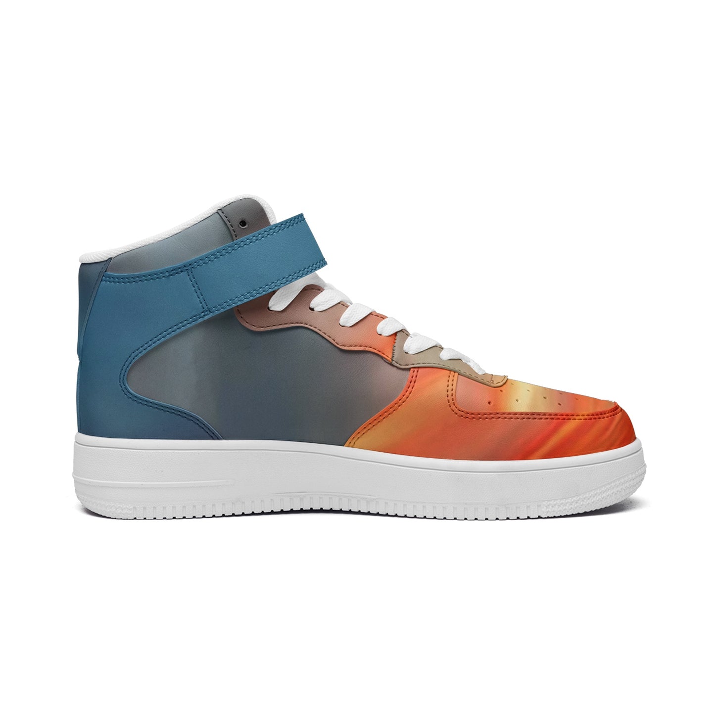 I feel joyful in the morning. SunWhys   Unisex high Top Leather Sneakers