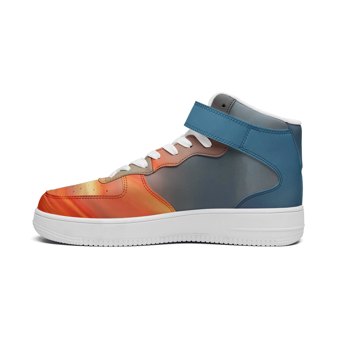 I feel joyful in the morning. SunWhys   Unisex high Top Leather Sneakers