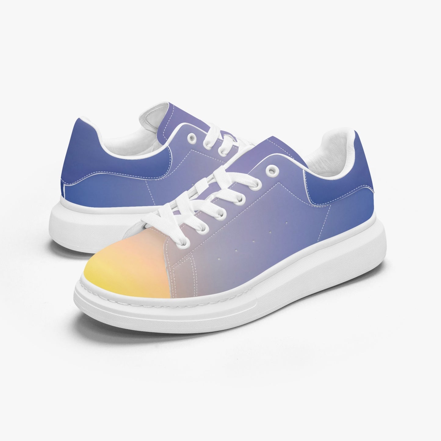 The morning light brings calm. SunWhys . Leather Oversized Sneakers - Tongue Printable